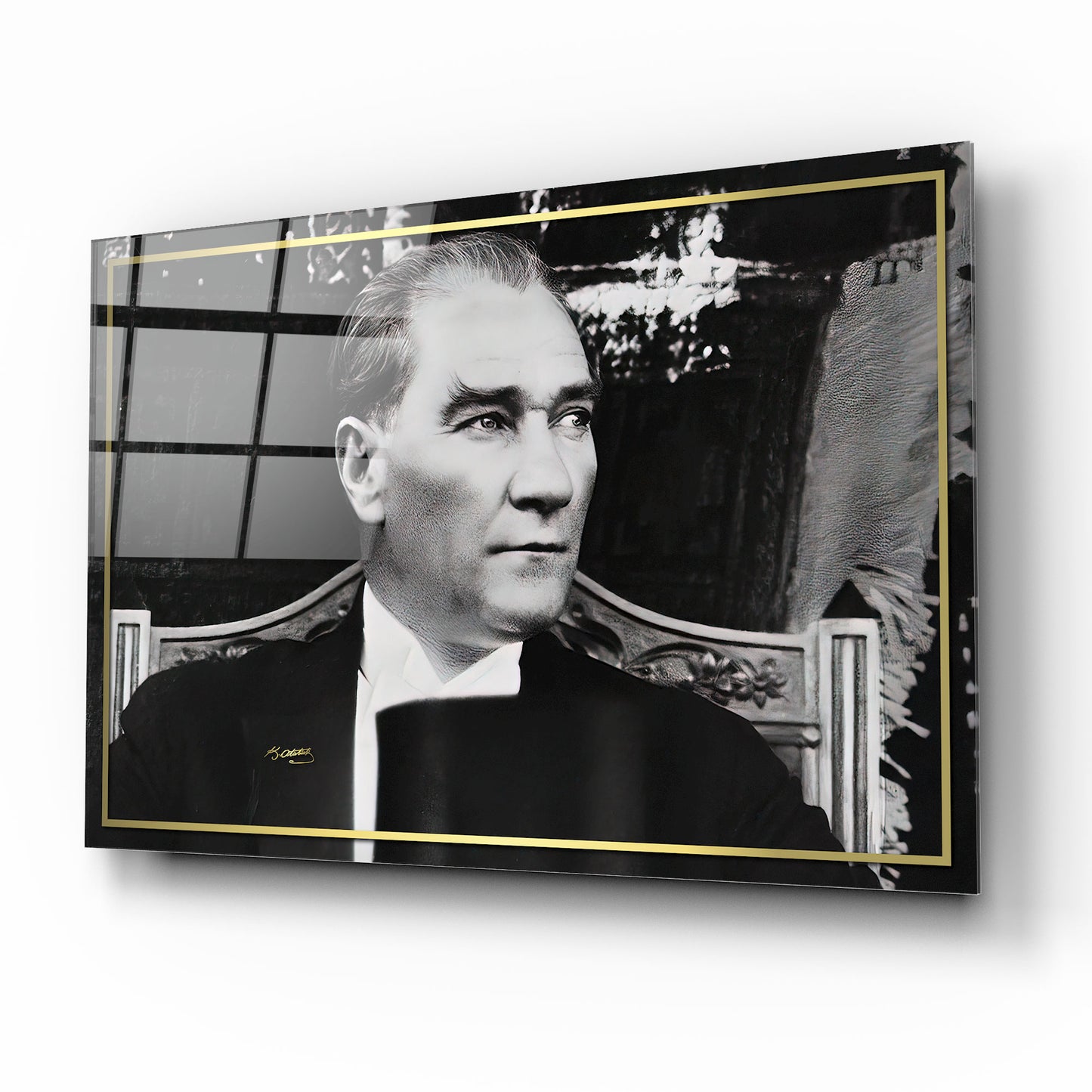 Atatürk Yatay Cam Tablo