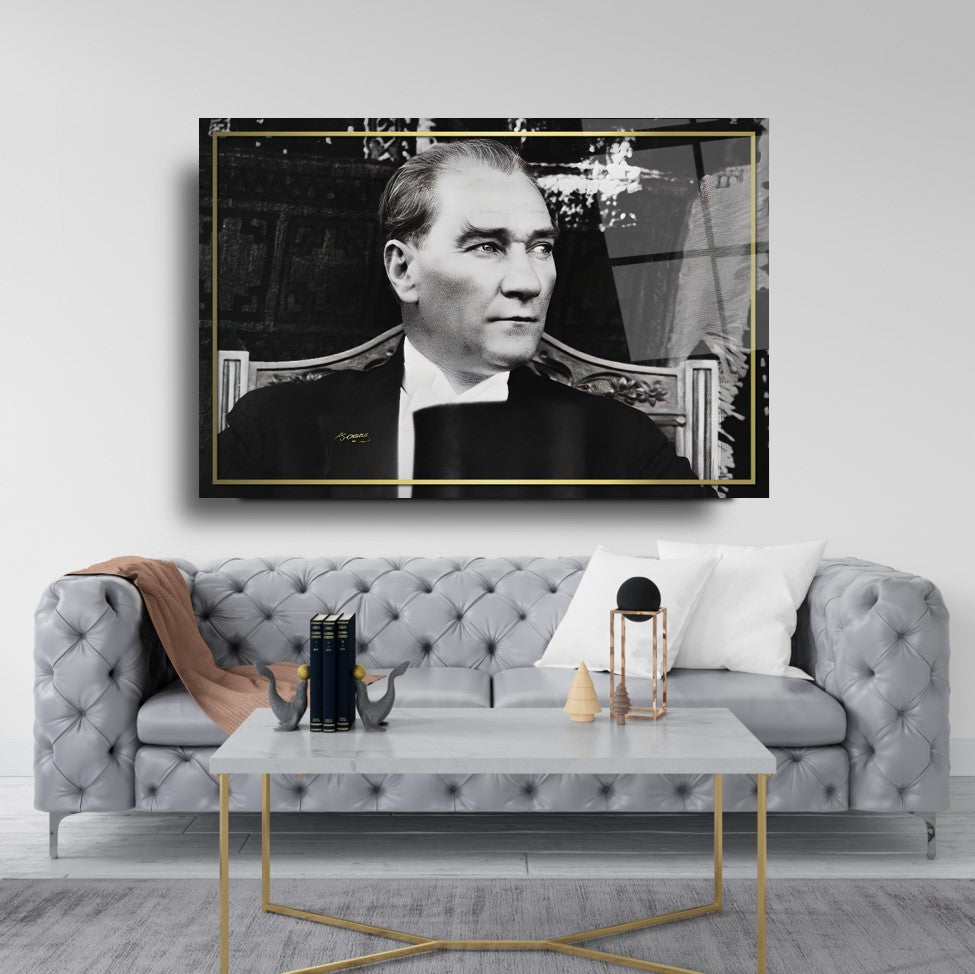 Atatürk Yatay Cam Tablo