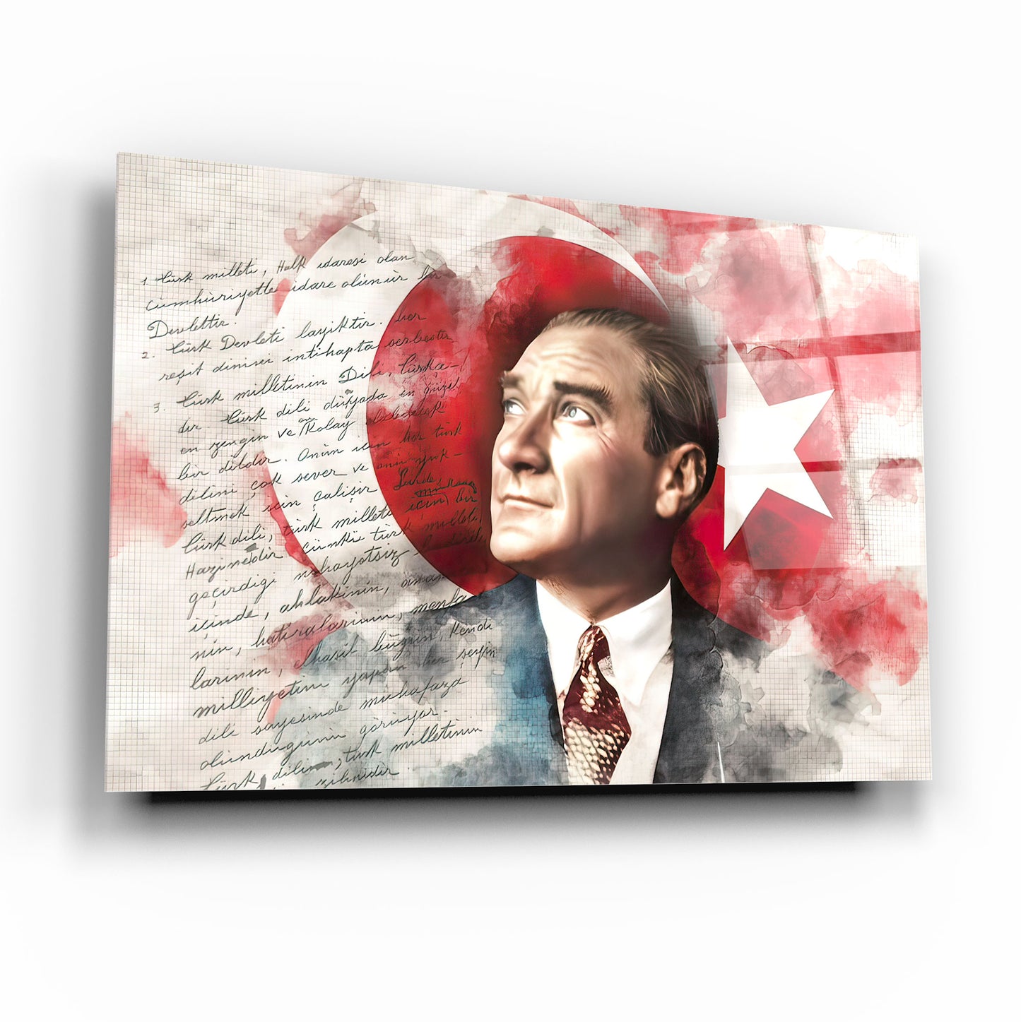 Atatürk Yatay Cam Tablo