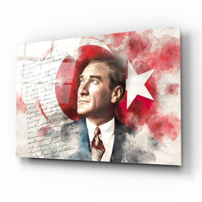 Atatürk Yatay Cam Tablo