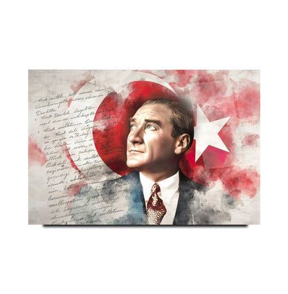 Atatürk Yatay Cam Tablo