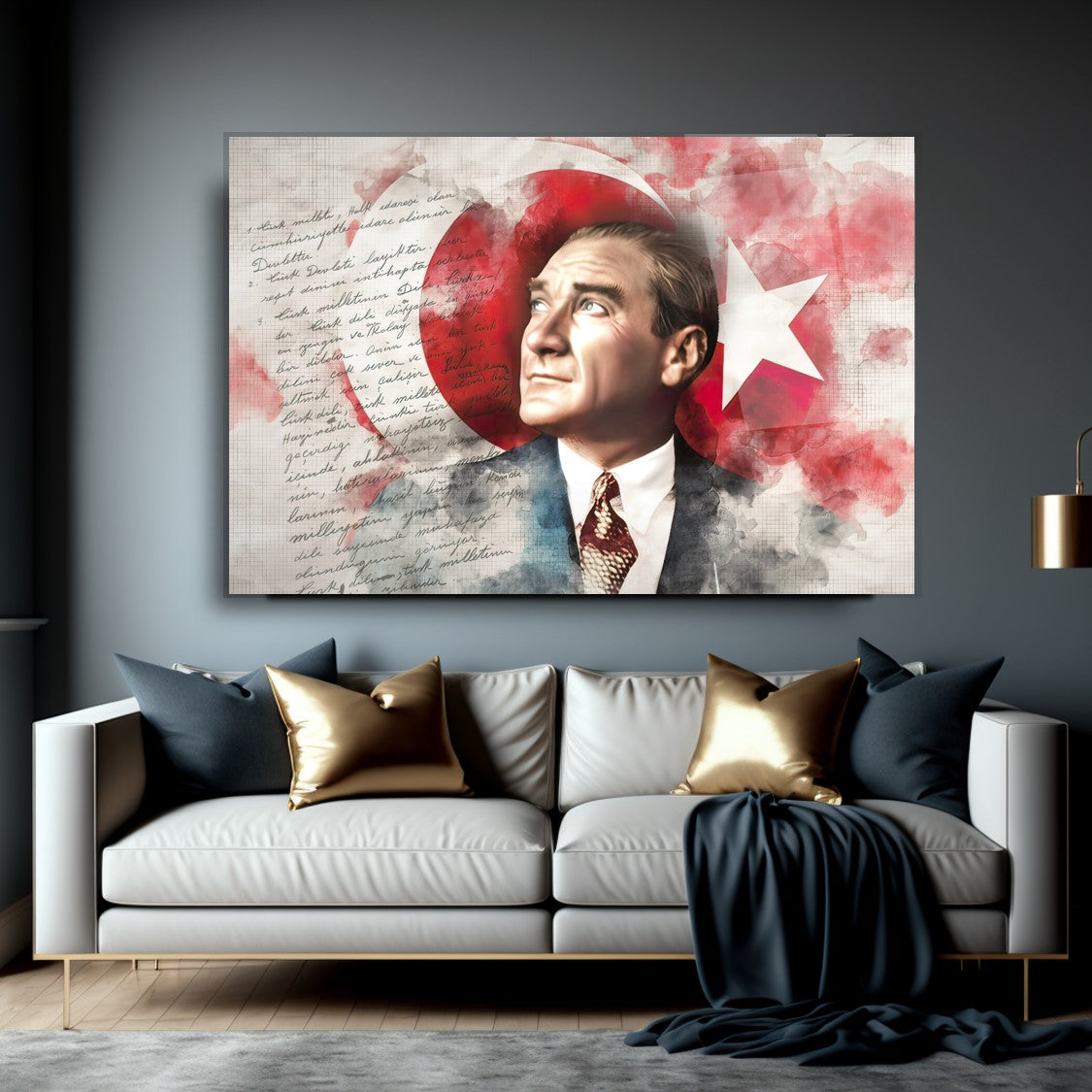Atatürk Yatay Cam Tablo