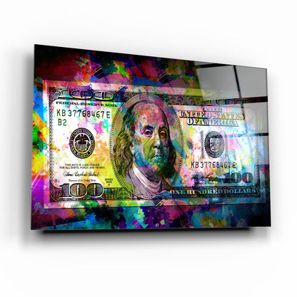 Neon Dolar Yatay Cam Tablo