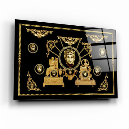 Gold Desenler Yatay Cam Tablo