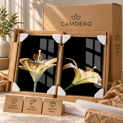 CAMDEKO ikili cam tablo güvenli paketleme ve köşe koruma