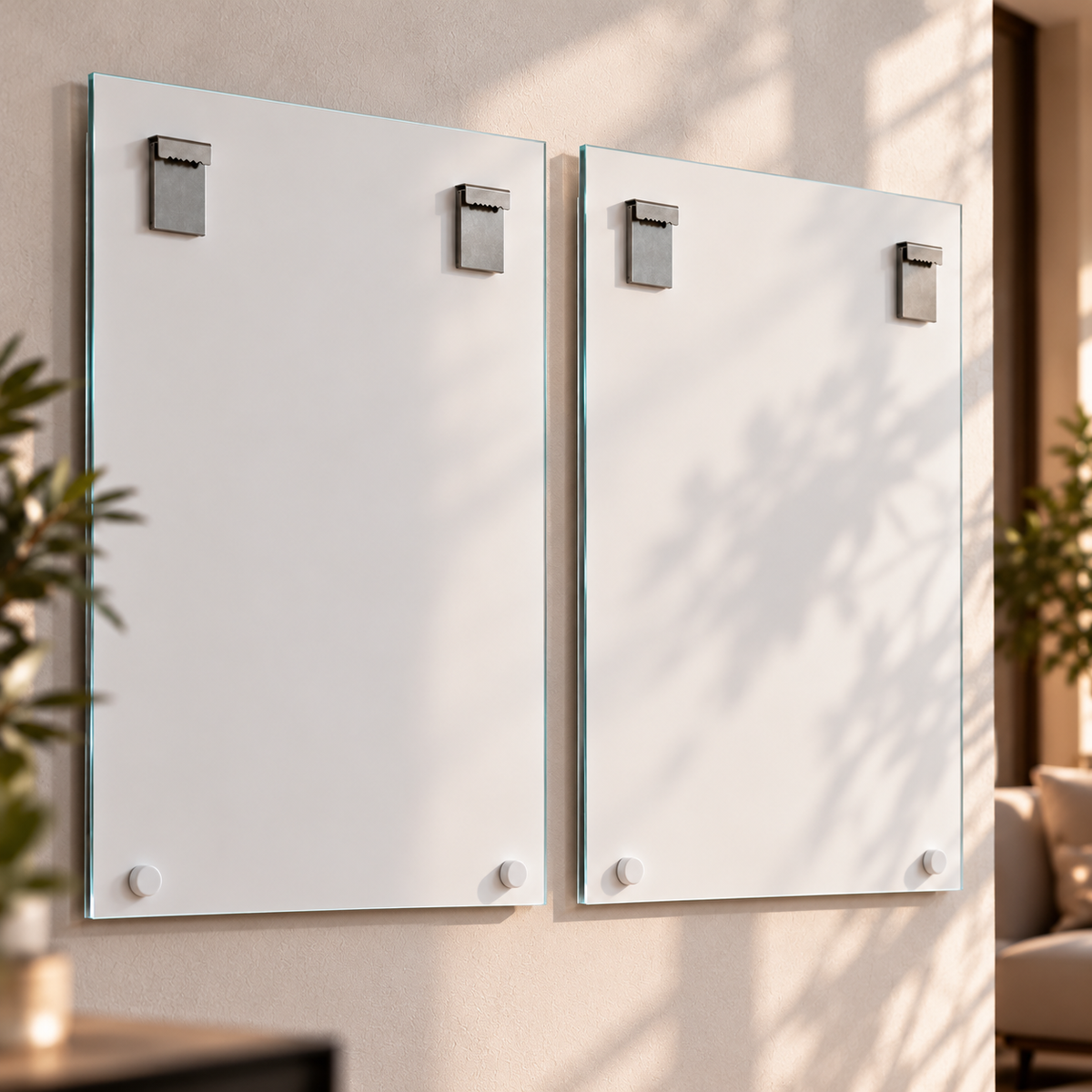 CAMDEKO ikili cam tablo yaklaşık 2 cm duvar mesafesi
