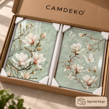CAMDEKO ikili cam tablo güvenli kraft paketleme ve köşe koruma