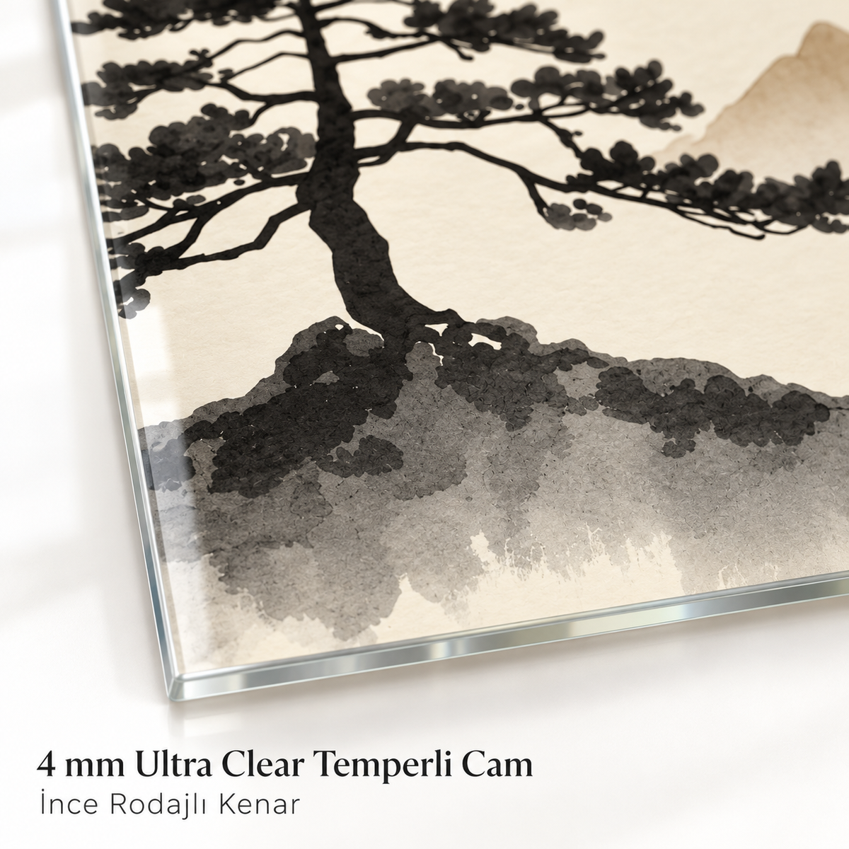 4 mm Ultra Clear ince rodajlı cam kenarı