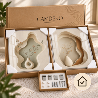 CAMDEKO ikili cam tablo güvenli kraft paketleme ve köşe koruma