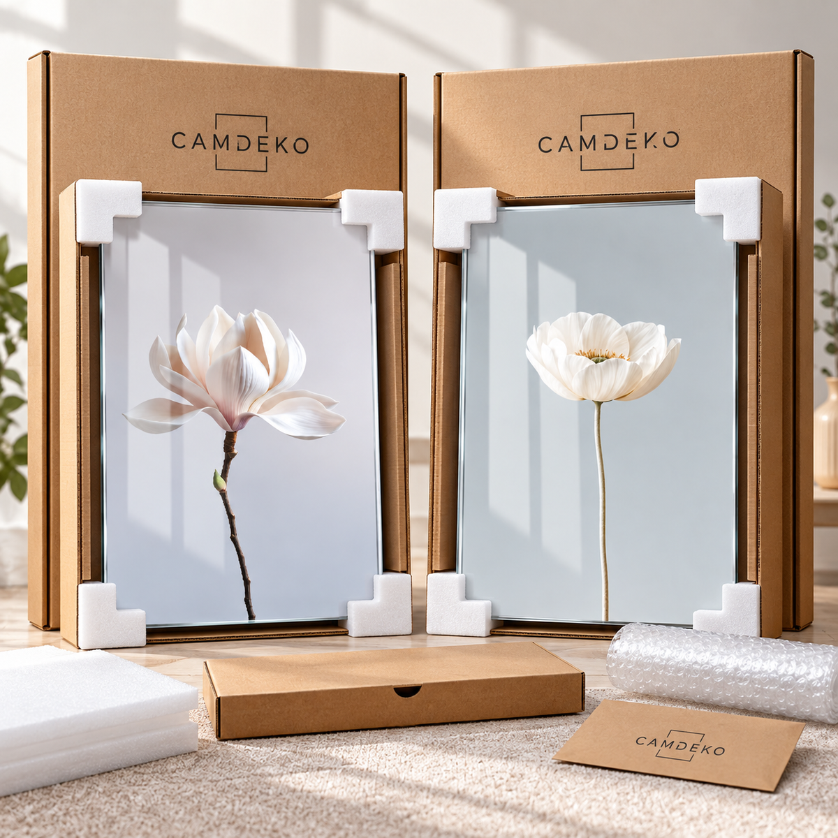 CAMDEKO ikili cam tablo güvenli paketleme ve köşe koruma