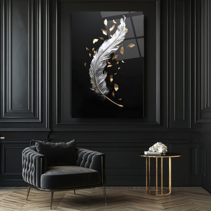 Beyaz Tüy Cam Tablo