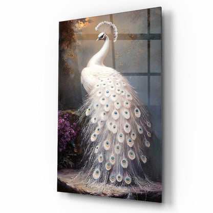 Tavus Kuşu Cam Tablo