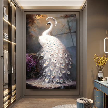 Tavus Kuşu Cam Tablo