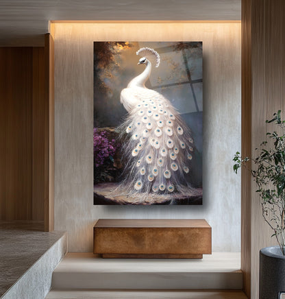 Tavus Kuşu Cam Tablo