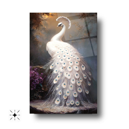 Tavus Kuşu Cam Tablo