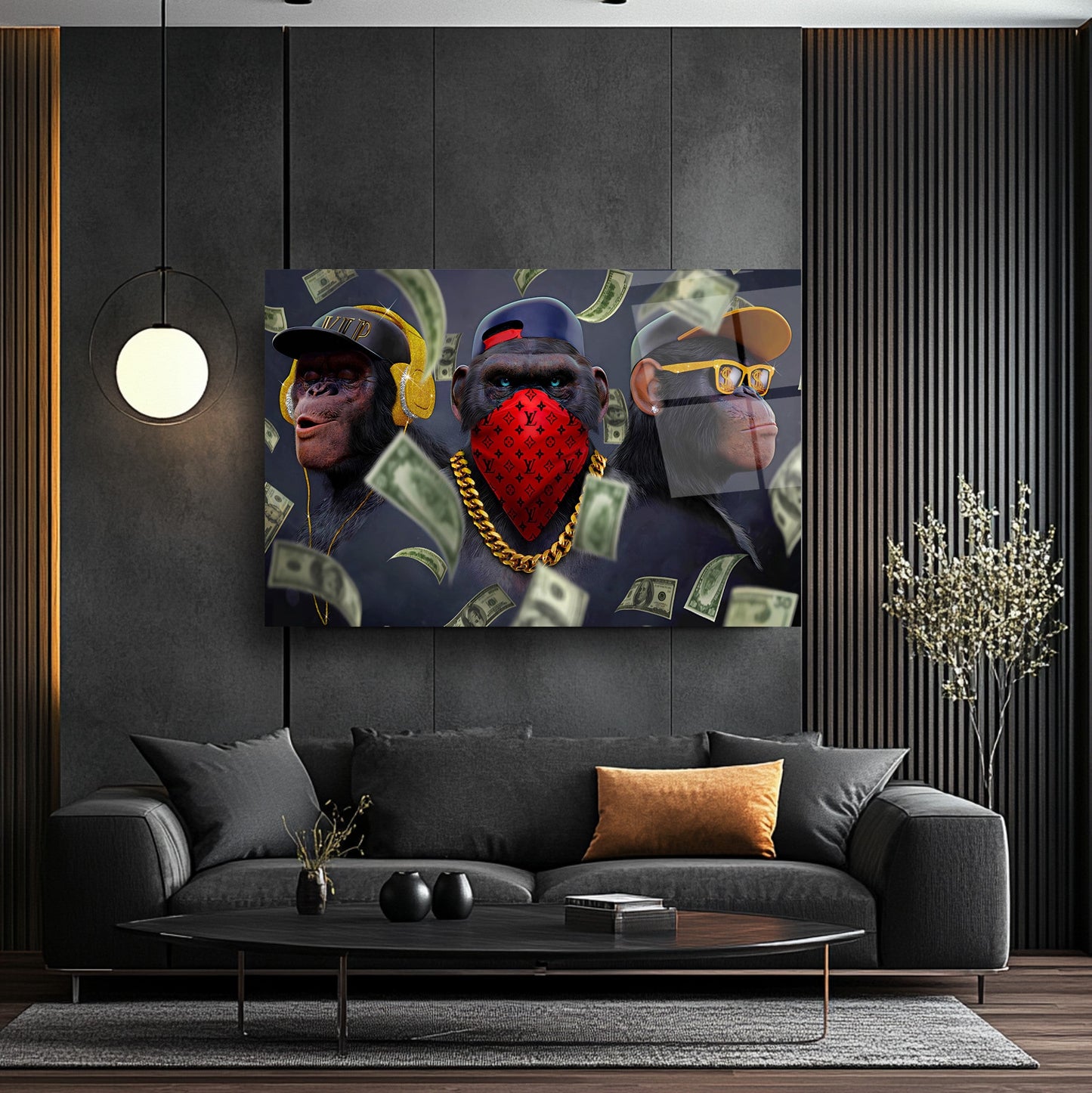 Üç Maymun Cam Tablo