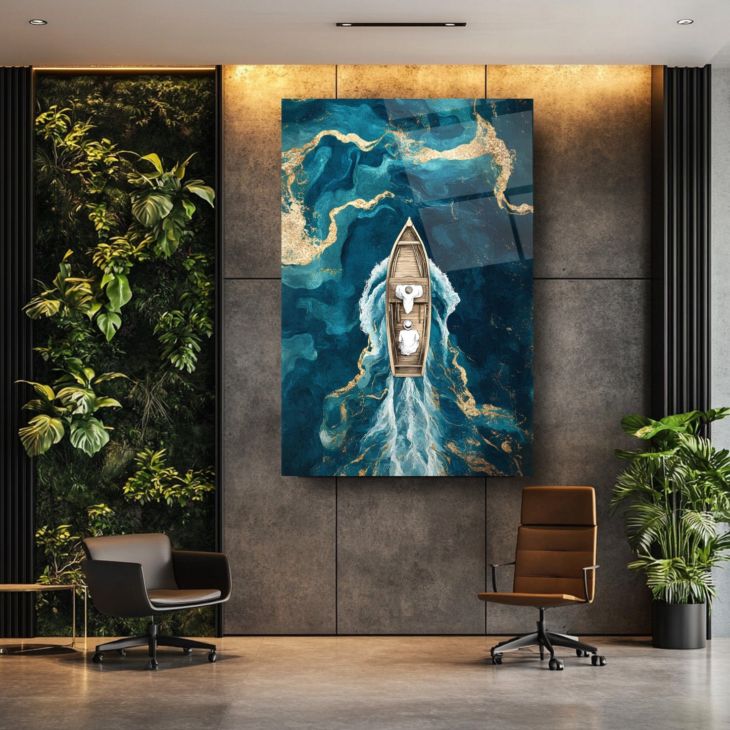 Gold Denizde Sandal Cam Tablo