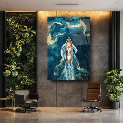 Gold Denizde Sandal Cam Tablo