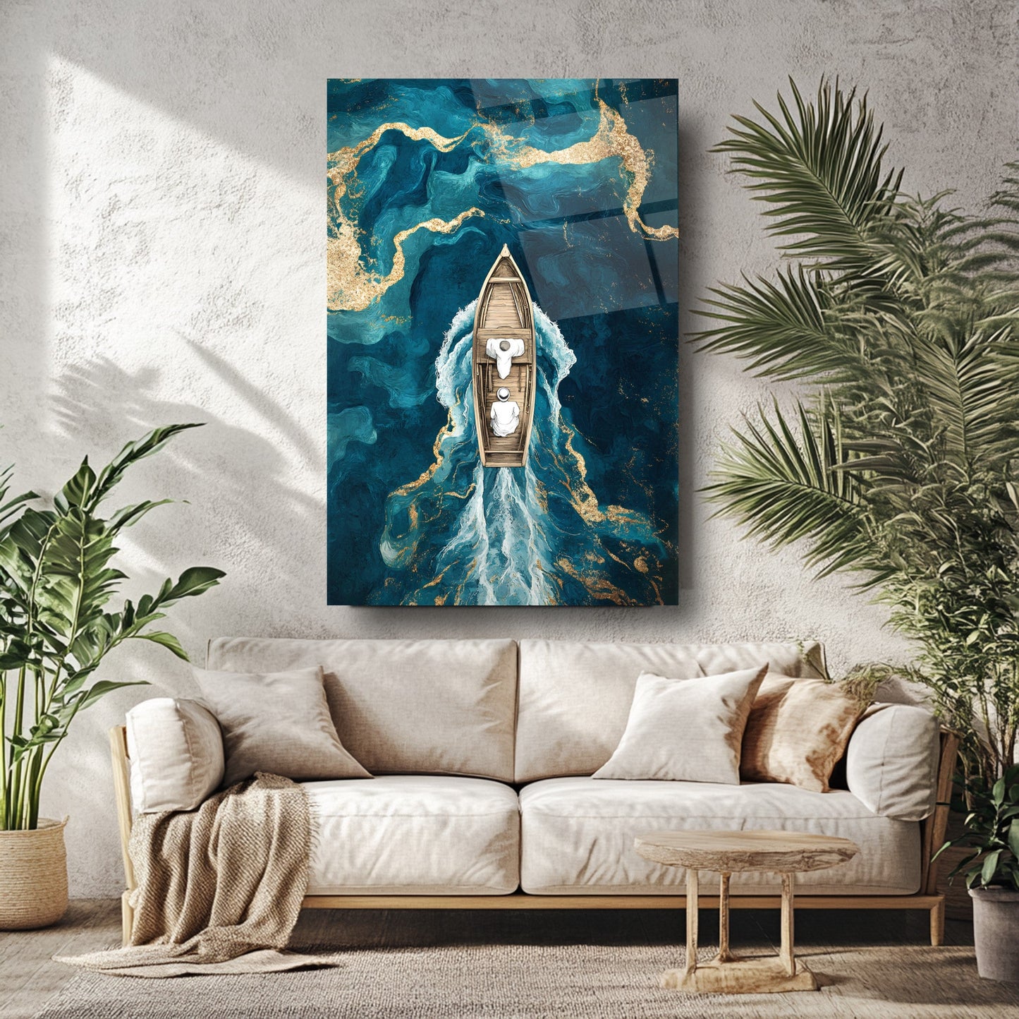 Gold Denizde Sandal Cam Tablo