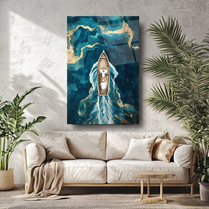 Gold Denizde Sandal Cam Tablo