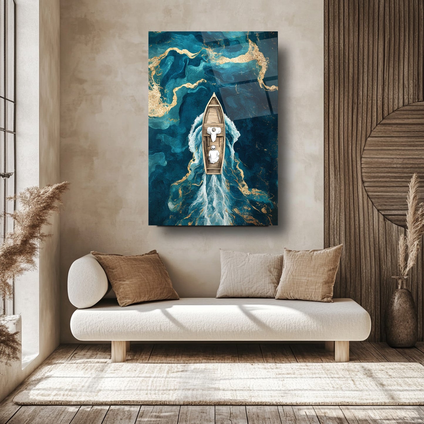 Gold Denizde Sandal Cam Tablo