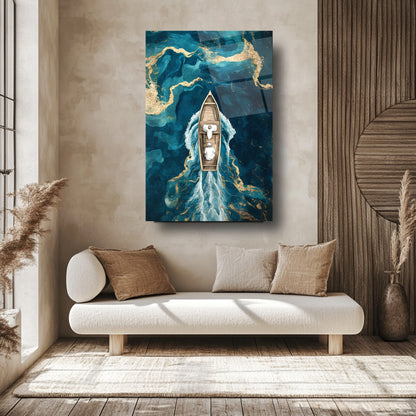 Gold Denizde Sandal Cam Tablo