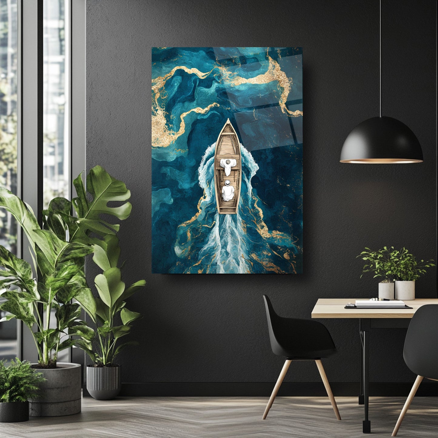 Gold Denizde Sandal Cam Tablo