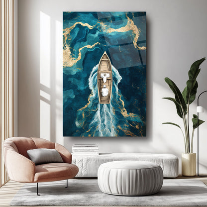 Gold Denizde Sandal Cam Tablo