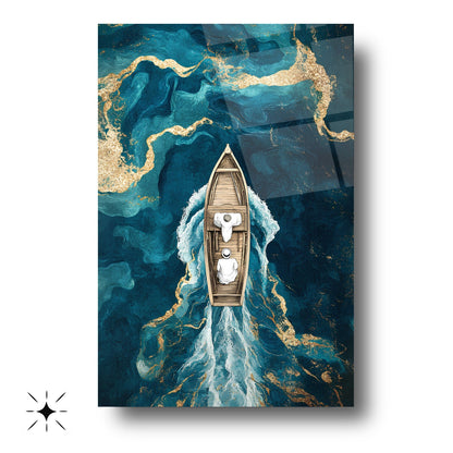 Gold Denizde Sandal Cam Tablo