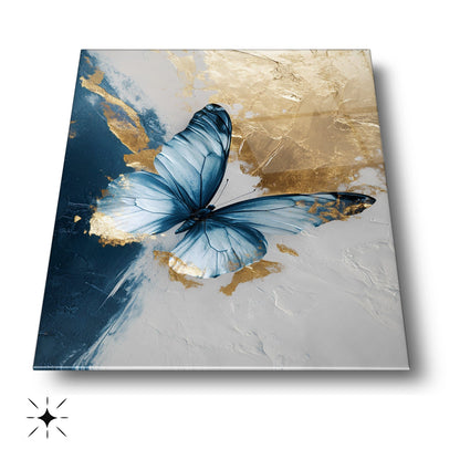 Gold Kelebek Cam Tablo