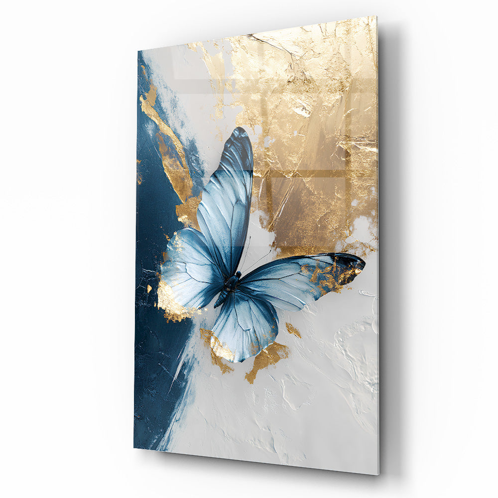 Gold Kelebek Cam Tablo
