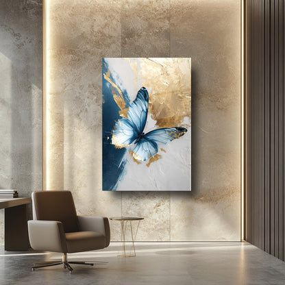 Gold Kelebek Cam Tablo