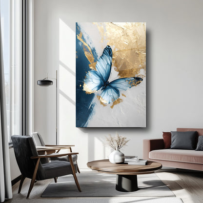 Gold Kelebek Cam Tablo
