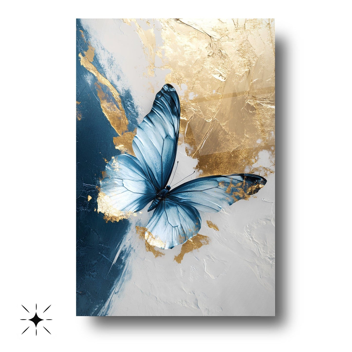 Gold Kelebek Cam Tablo