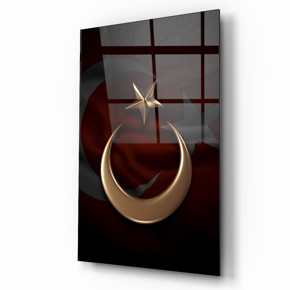 Bronz Bayrak Cam Tablo