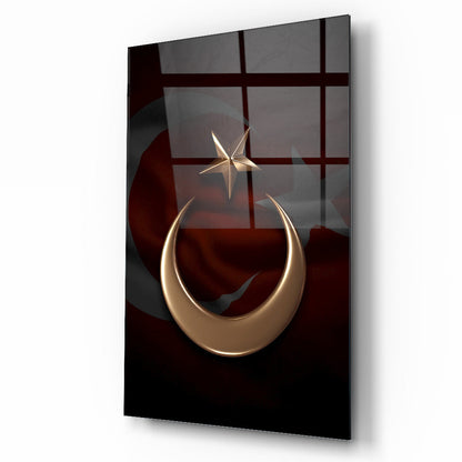 Bronz Bayrak Cam Tablo