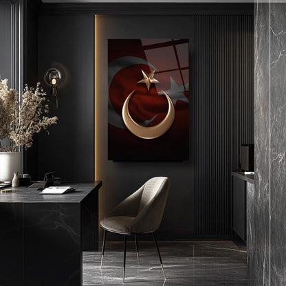 Bronz Bayrak Cam Tablo