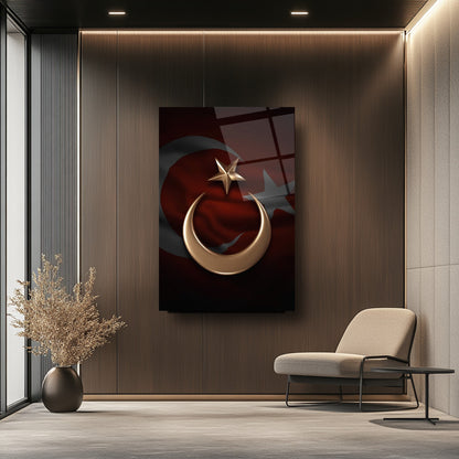 Bronz Bayrak Cam Tablo