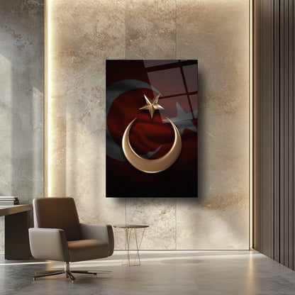 Bronz Bayrak Cam Tablo