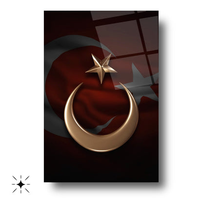 Bronz Bayrak Cam Tablo