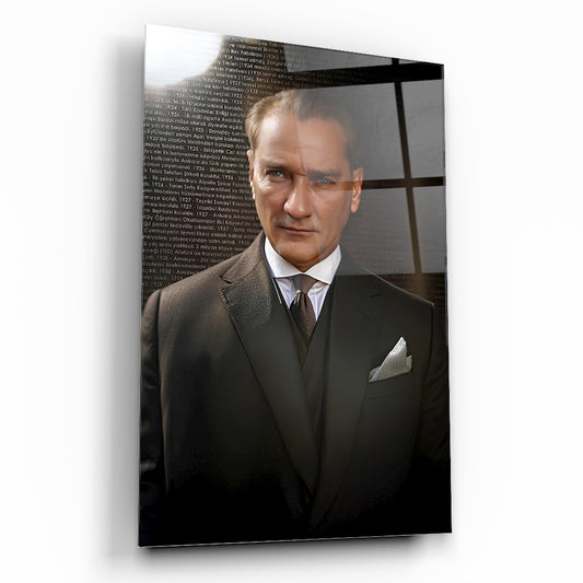 Atatürk Portresi Cam Tablo
