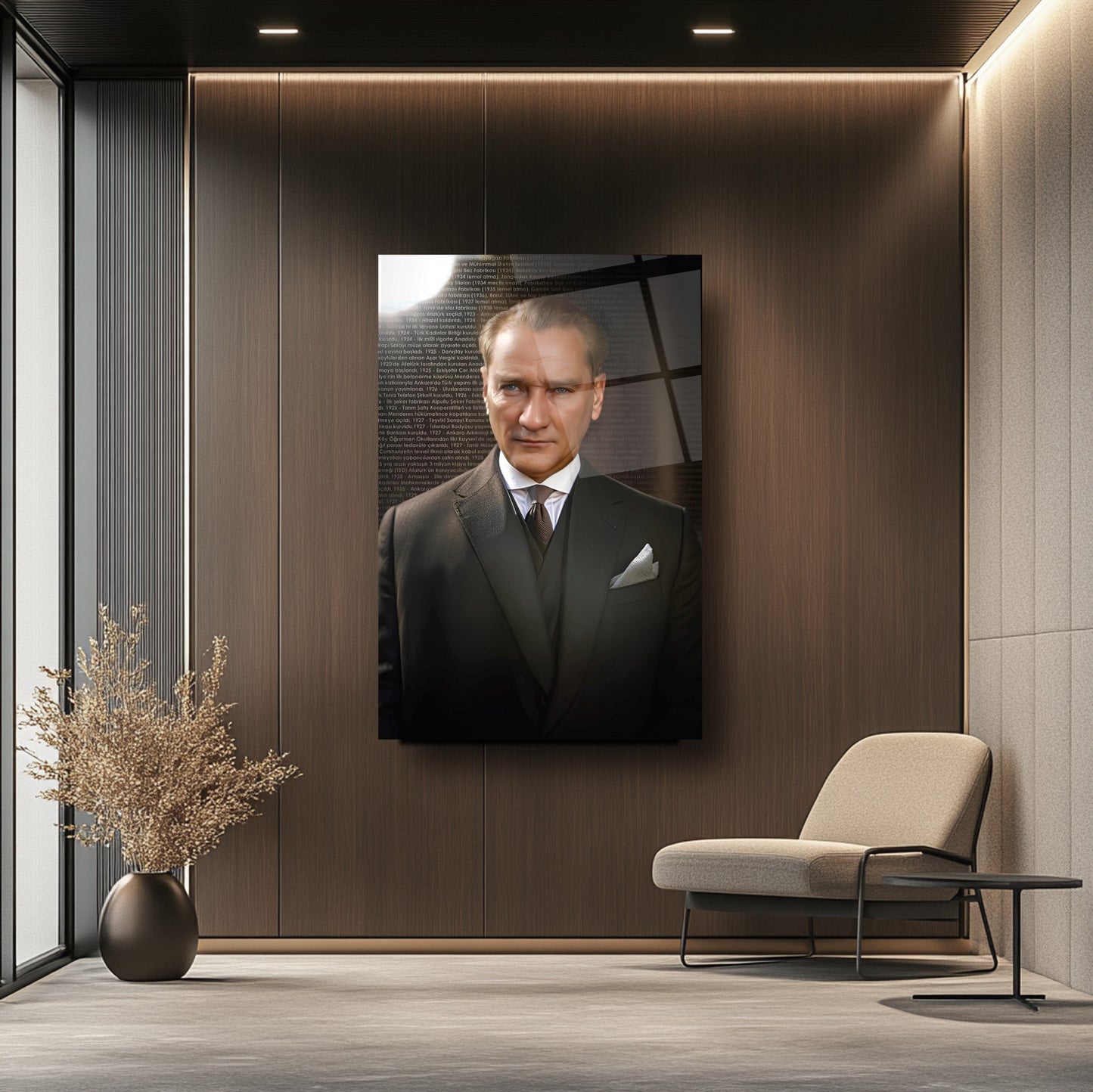 Atatürk Portresi Cam Tablo