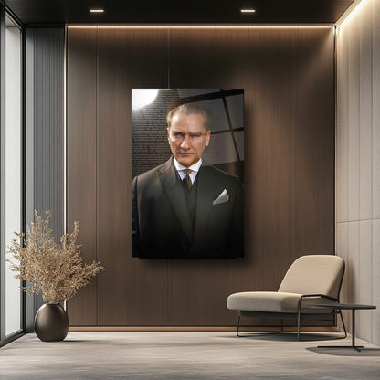 Atatürk Portresi Cam Tablo