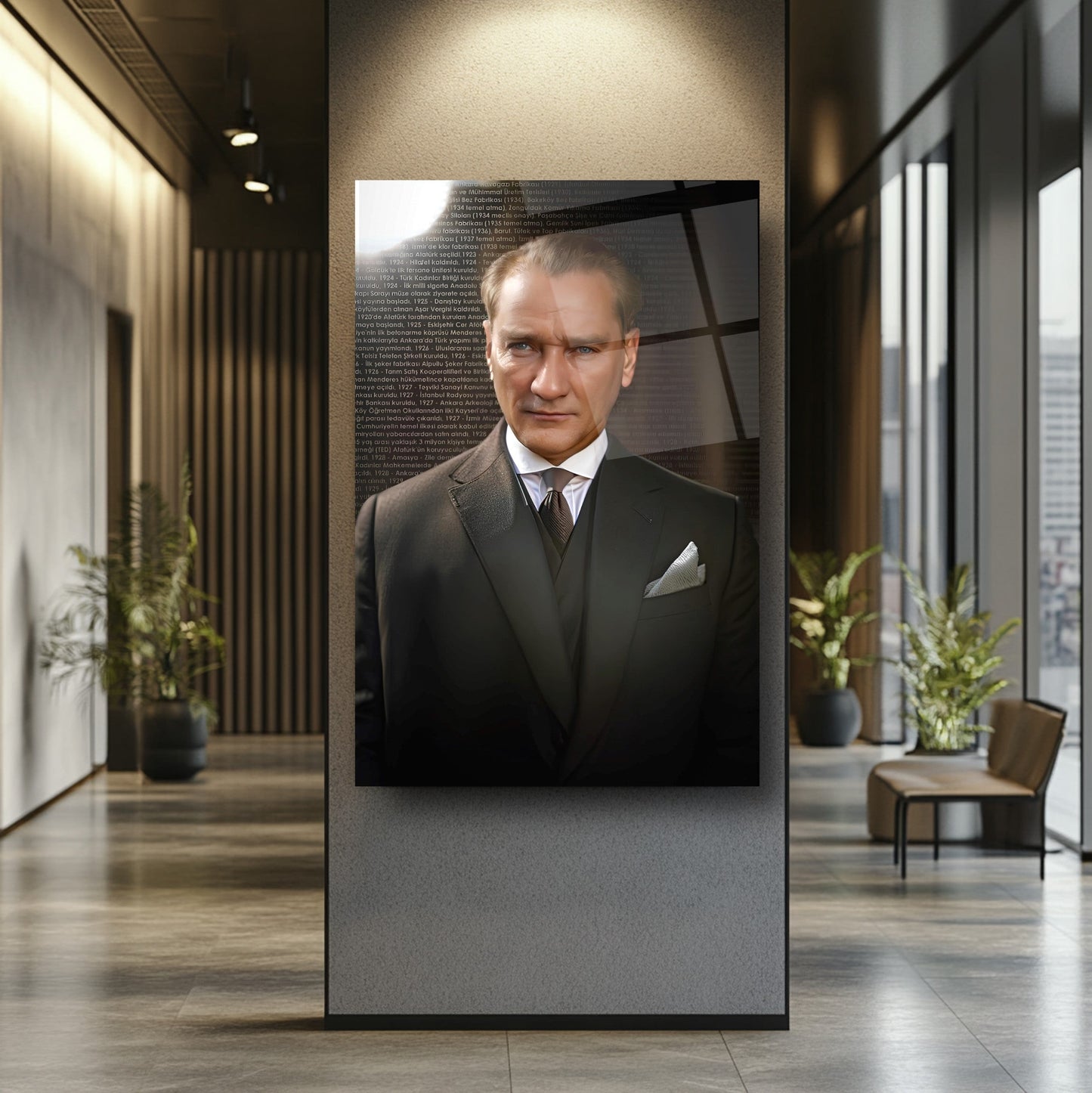 Atatürk Portresi Cam Tablo