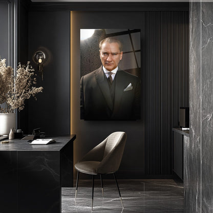 Atatürk Portresi Cam Tablo