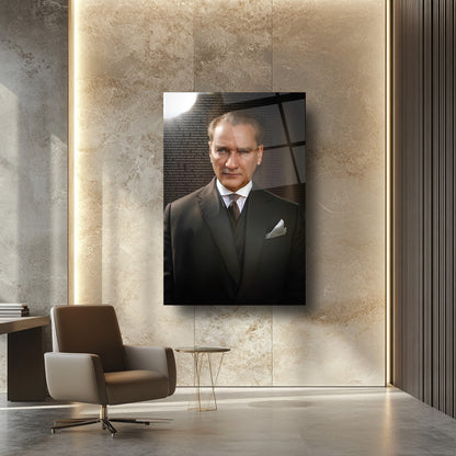 Atatürk Portresi Cam Tablo