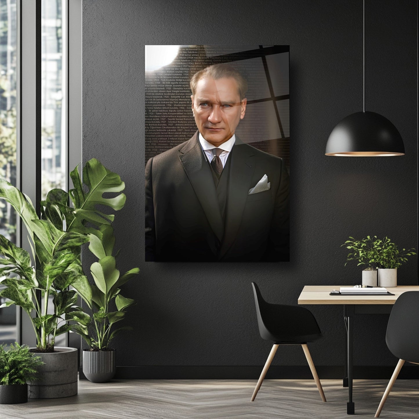 Atatürk Portresi Cam Tablo