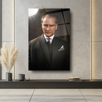 Atatürk Portresi Cam Tablo