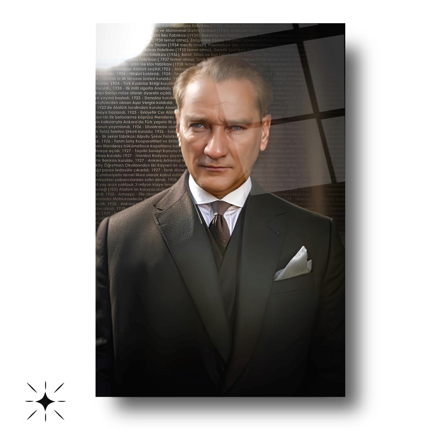Atatürk Portresi Cam Tablo