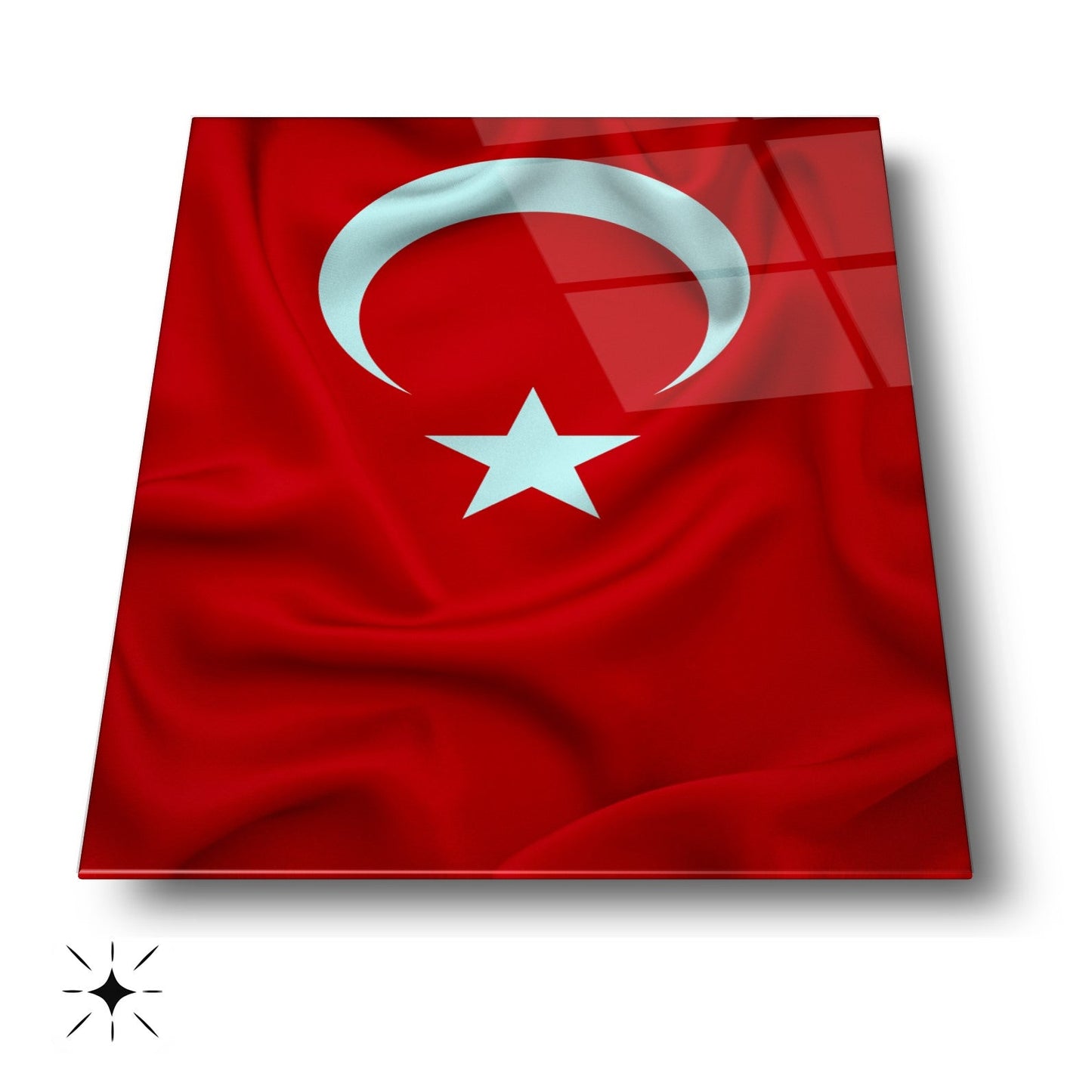 Dalgalı Bayrak Cam Tablo